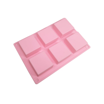 Handmade soap mold six consecutive squares 5 x5x2 5cm soap amount about 55g