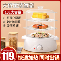Home Steam Egg multifunction three-layer steam boiler Egg Theorizer Steam Breakfast Machine Large Capacity Double Layer Cooking Egg