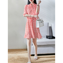 sandro sfpro2021 spring and summer floral dress French small daisy hyuna style skirt ins super fairy