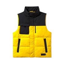 Li Ning Down Vest Mens BADFIVE Basketball Series Anti-splashing Water Stand Collar Duck Down Jacket AMRP023