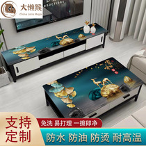 Tablecloth PVC waterproof anti-hot and oil-proof disposable coffee table mat Nordic light luxury Net red table plastic soft glass tablecloth