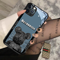 2021 New Bear Apple 12 mobile phone case iPhone11 protective cover 12promax luxury x glass 13pro Net female xr all-inclusive anti-drop 8plus Tide brand