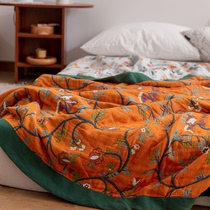 Gauze towel quilt cotton single double cotton towel blanket summer cool quilt thin sofa premium sense bed cover sheets