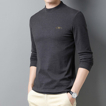 French elegance~Highly recommended Home Daily~High-end German velvet sweater mens semi-turtleneck bottoming shirt long-sleeved