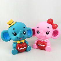 23cm22cm wide holding heart red blue elephant plaster mold new latex mold Park painting production to join the business