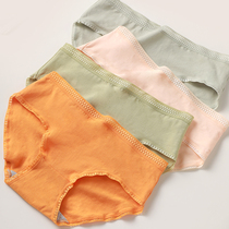 5 pieces of solid color cotton underwear women low waist simple cotton fabric comfortable girl students high school pants