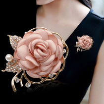 Flower brooch female atmosphere personality sweater suit accessories corsage pin elegant autumn corsage pin Korean
