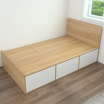 Custom single bed bedroom tatami storage Multifunctional Storage Bed 1 2 meters simple modern drawer bed high box