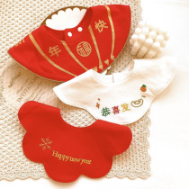 ins wind Korean version of pure cotton baby bib baby anti-spitting bib newborn children saliva towel cute petal collar