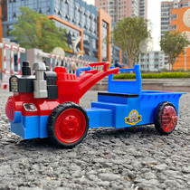 Childrens toys Electric tractor excavator Light music farmer car Transporter Boys and girls universal agricultural car