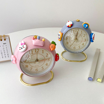 Cute Metal Desktop Alarm Clock Students Exclusive Get Up God Instrumental Desktop Clock Battery Ottman Boy Girl