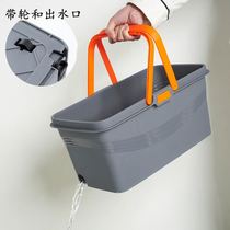 Mop bucket can be side water extended long squeeze mop accessories single barrel commercial large single sale drainage floor mop bucket