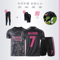 21 22 Real Madrid jersey Cristiano Ronaldo football suit Hazard long-sleeved training suit sports suit Male adult custom team uniform