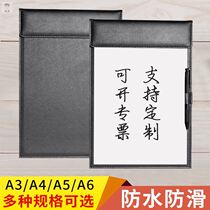 Creative leather menu clip note about A4A5A6 file splint conference pad student book writing pad custom