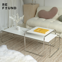  ReFound Middle-aged replica long and short coffee table Side bed tail table vintage master Classic Bauhaus design