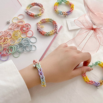 DIY couple bracelet a pair of attraction magnet boyfriend girlfriends rainbow color woven hand rope student hand string summer