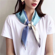 Retro Summer Small scarves woman thin silk towels Spring autumn Winter New scarf South Korea decorations 100 hitch flight attendant towels