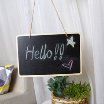 Small blackboard shop creative home solid wood chalk word erasable for commercial hanging decoration Remain message board Teaching brand