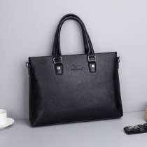 Mens briefcase Business handbag 100 hitch satchel satchel mens fashion single shoulder bag working trip computer bag