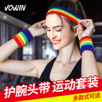  Sports wrist guard female ins trend fashion decoration joint sprain mens basketball fitness hairband wrist summer thin section