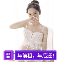 Rental pregnant women Photo casual fresh white lace clothing pregnant woman Photo big belly photo photo photography clothing