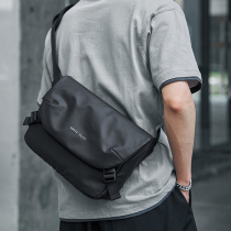 Brief Fashion Slanted Satchel Men Casual Han Edition Light Student Tide Card Satchel 100 hitch Tooling Functional Wind Boys Bag