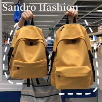 France Sandro Ifashion school bag Female large capacity high school backpack college student simple backpack mens bag