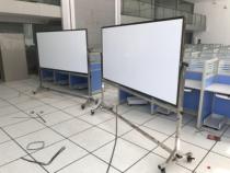 Mobile blackboard teaching training tutoring class Bracket type office whiteboard Army special stainless steel blackboard can be customized