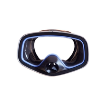 Scuba free diving mask tempered glass diving goggles swimming snorkeling with air outlet black silicone tape exhaust valve