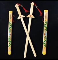 Bamboo Wooden Blue Dragon Treasure Knife Childrens Toys Sword Weapon Wood Sword Bamboo Sword Childrens Toy Sword