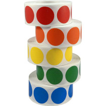 500 Sticker roll of 12 Coloured Dots Stickers Round Colored writing Classification Mark Gift decoration Label sticker