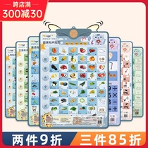 Baby sound early education wall chart artifact Enlightenment young children multiplication formula pinyin alphabet wall sticker sound toy