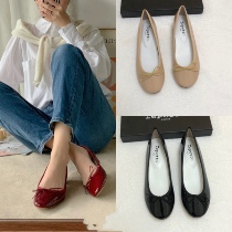 repretto ballet shoes single shoes 2021 French flat bottom shoes butterfly knots Italian women shoes little red shoes latte shoes