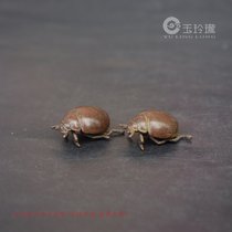 Copper Beetle A pair of pure copper sculpture Japanese tea ceremony copper tea paste palette copper sculpture copper