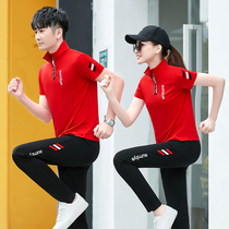 361 men and women team sports suit Summer Jordan Noo big code short sleeve long pants thin couple running casual wear