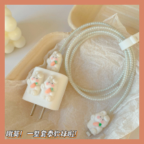 Original clear pure hanging carrot rabbit charger protection shell suitable for iPhone13 12 fast-charge protection combination