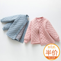 Girls cotton-padded clothes cotton jackets thick warm-up clothes childrens cotton-padded jacket winter