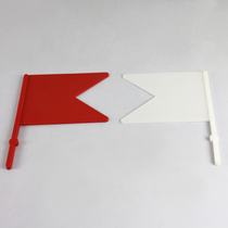 Red and white direction flag equestrian direction flag red and white flag direction indicator flag equestrian obstacle road sign flag BCL656405