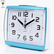 Polaris small alarm clock Creative simple silent desk clock with night light Student old man desk clock Large font quartz clock