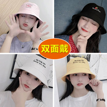 New fishermans hat female summer thin sunscreen sun hat summer UV protection double-sided wild spring and autumn hat