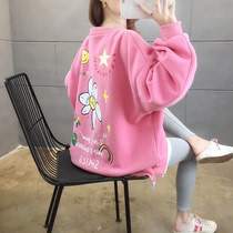Pregnancy womens dress suit Two sets of spring and autumn season Korean version loose big code mid-length slim fit clothing womens blouse fashion models