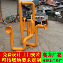 Outdoor indoor custom steel pipe childrens large sound transmission wall musical instrument stainless steel sensor toy amusement equipment