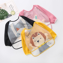 ins Korean version of the new mens and womens long-sleeved cartoons waterproof and anti-fouling anti-dressing painting