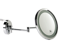 All copper hotel wall-mounted with LED light single-sided Beauty Mirror bathroom vanity mirror magnification 8 inch Telescopic