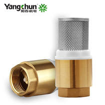 Yangchun water pump 1 inch filter bottom valve vertical copper with filter check valve water pump bottom valve with filter screen