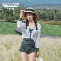 Yi Meishan swimsuit women 2021 new fashion belly blouse suspender conservative hot spring swimsuit summer explosion