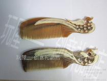 Vietnamese authentic zodiac phoenix Buffalo horn comb One-of-a-kind boutique Grandparents special gift gift