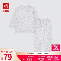 Uniqlo autumn and winter baby toddler pajamas (set home clothes) 442681(80-120cm)
