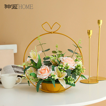New high-end fake flower simulation flower decoration living room dining table flower ornaments indoor bouquet silk flower floral decoration ornaments
