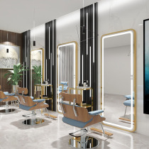 Net Red simple haircut mirror table single-sided hair salon special hairdressing shop mirror landing ironing mirror hair cutting mirror table